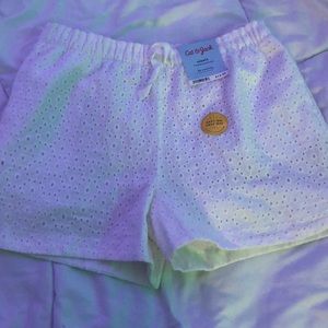kids white shorts